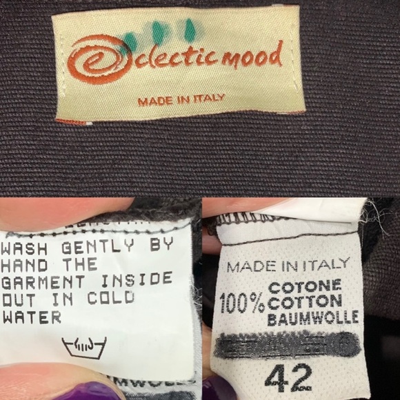 Vintage Cropped Dragon Patch Denim Jacket Brown 42 - Picture 9 of 14